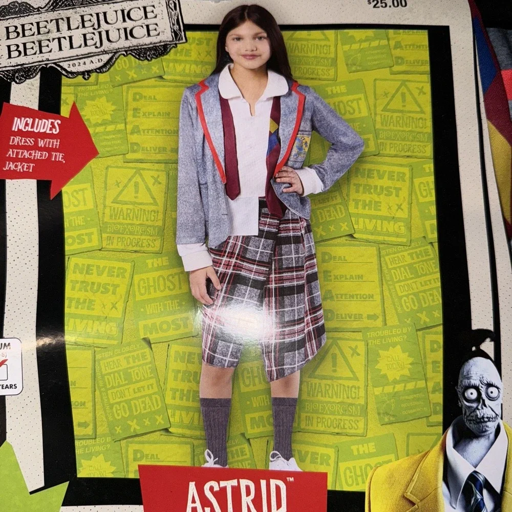 Rubies Beetlejuice‎ Astrid costume Size 6-8 Medium